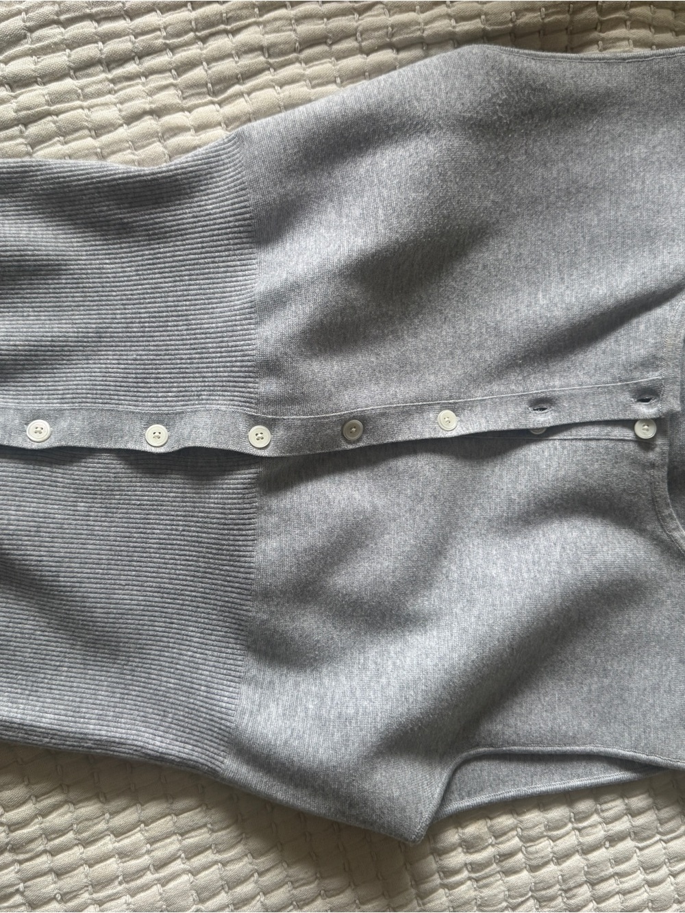 Aritzia Golightly Sleeveless Cardigan in Light Gray - Picture 3 of 3